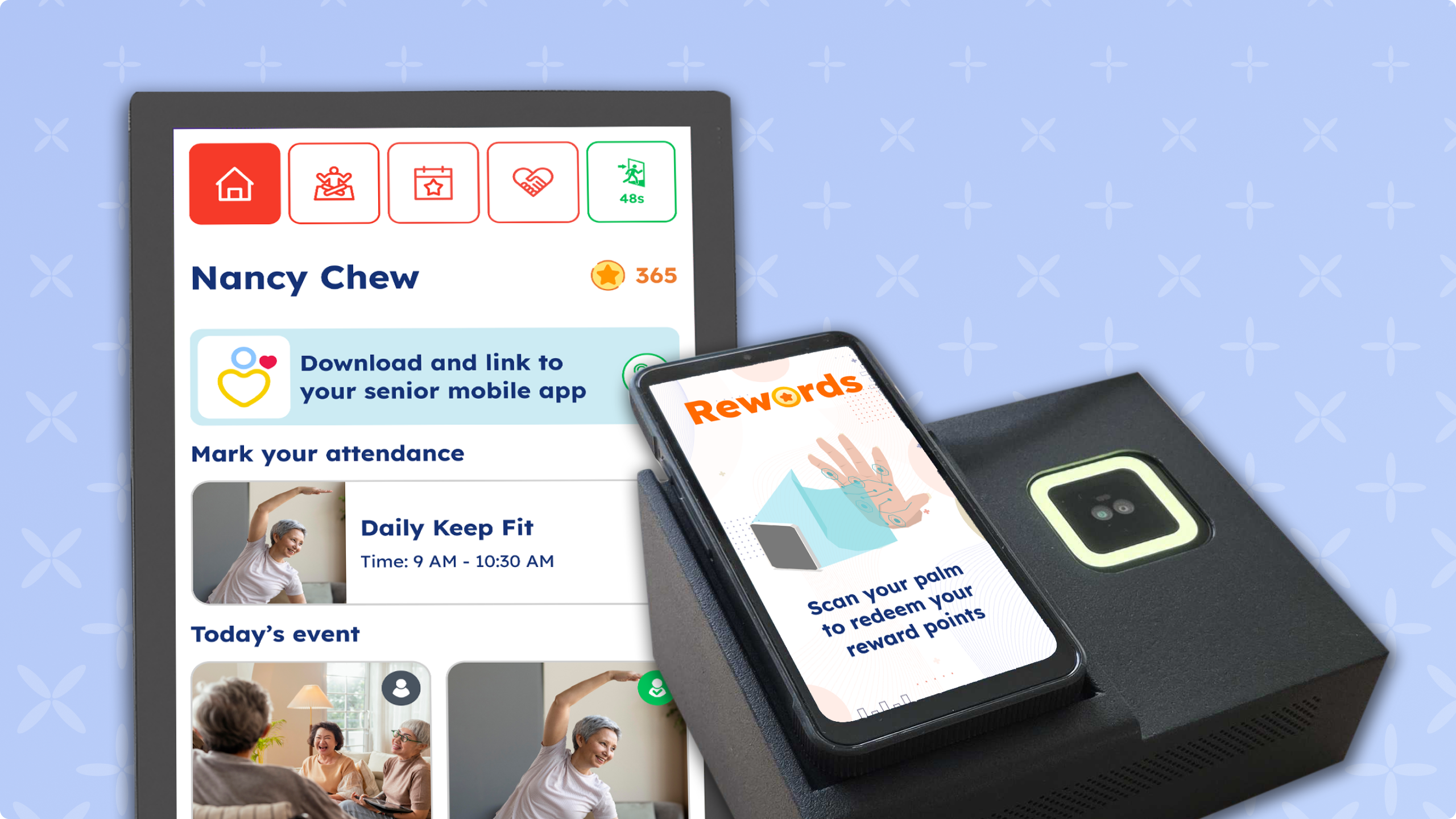 Active Ageing Centre platform screenshot